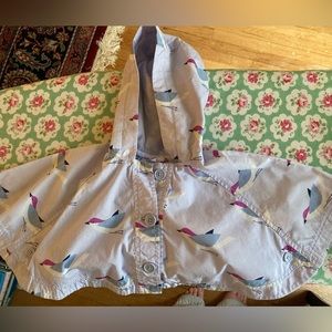 Baby Gap Lilac Cape with Birds - Sz 6-12 mo